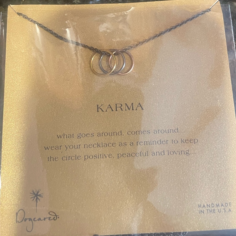 Dogeared Karma Tri-Colored Necklace
